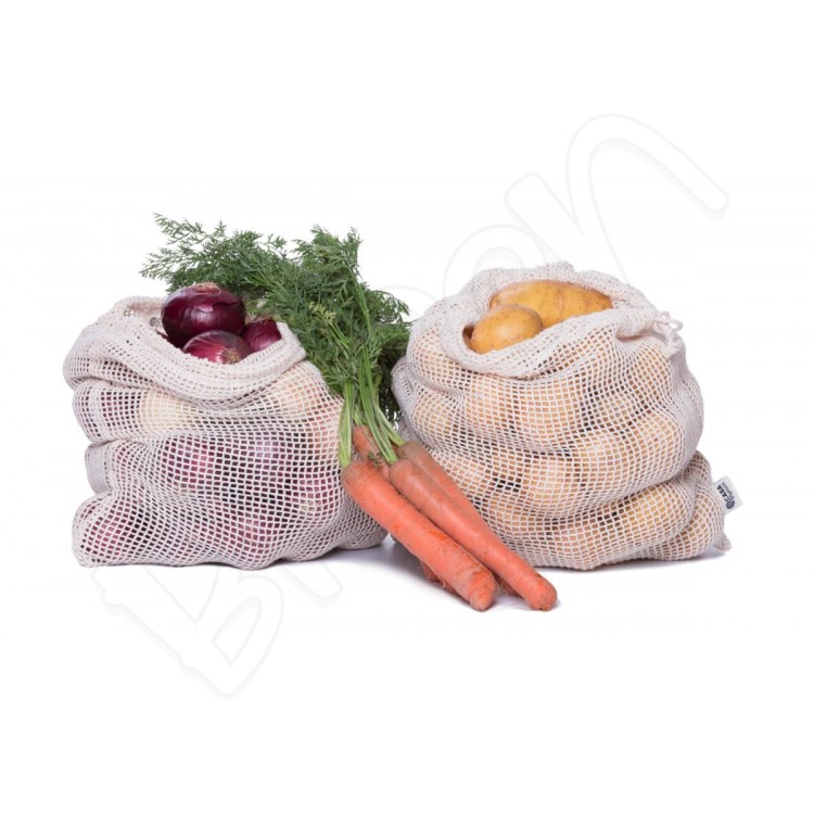 Sieťové vrecko z biobavlny na ovocie a zeleninu 38x30cm 3ks CASA Organica